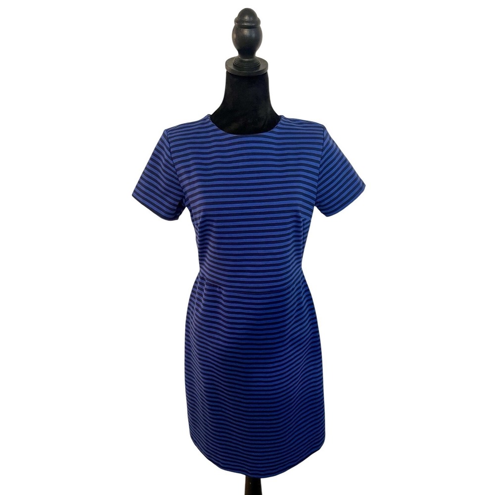 Old Navy Womens Blue Preppy Stripe‎ Stretch Short Sleeve Sheath Dress Size M NWT